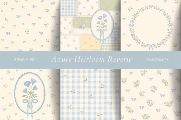 Azure Heirloom Reverie: Vintage Romance for Modern Design