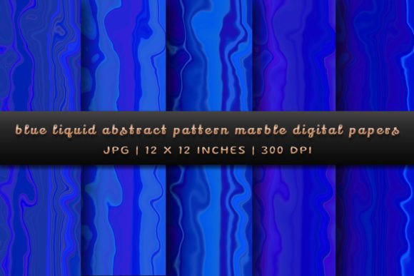 Captivating Blue Liquid Abstract Pattern Marble Designs