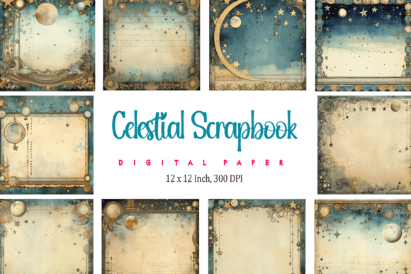 Celestial Moon Scrapbook: A Designer's Guide to Cosmic Creativity