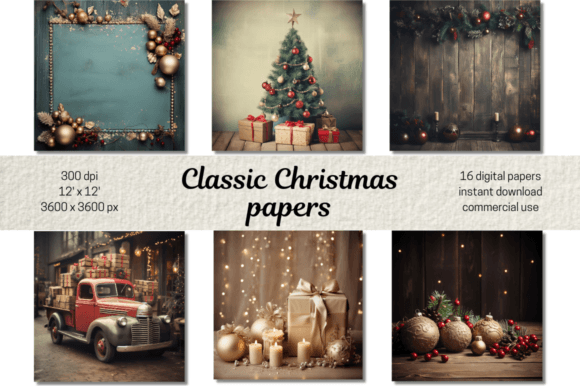 Christmas Background & Scrapbook Papers: A Designer's Guide
