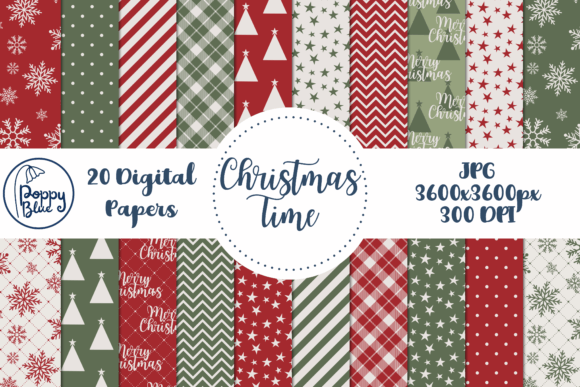 Christmas Time Digital Paper Pack: Your Cozy Holiday Design Toolkit