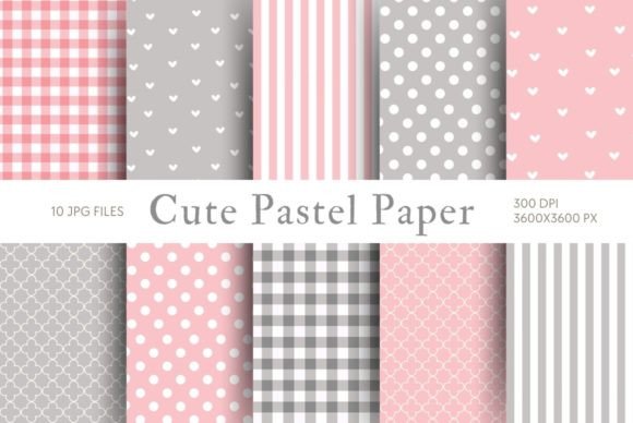 Cute Pastel Paper: A Playful Digital Background Collection