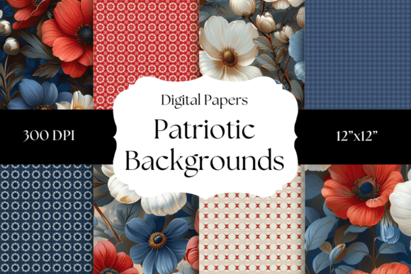 Designing with Vintage Patriotic Digital Papers