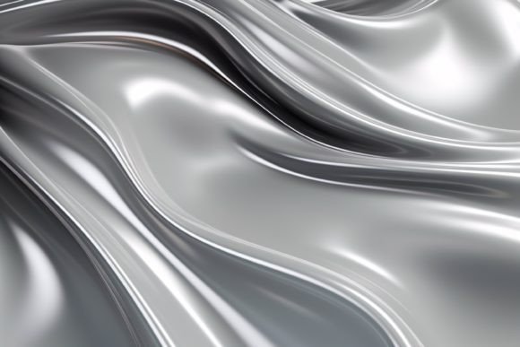 Elevate Your Designs with a Liquid Shiny Silver Background