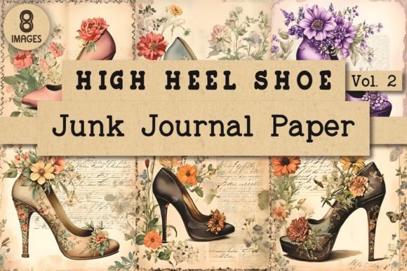 Elevate Your Projects with High Heel Junk Journal Paper Vol. 2