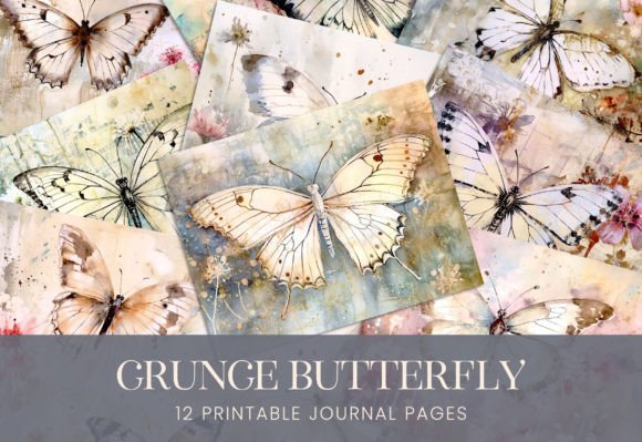 Grunge Butterfly Distressed Watercolor: Unleash Your Creative Vision