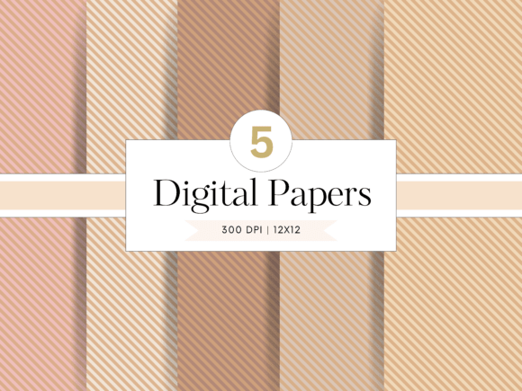 Neutral Diagonal Stripe Digital Papers: Timeless Texture for Modern Projects