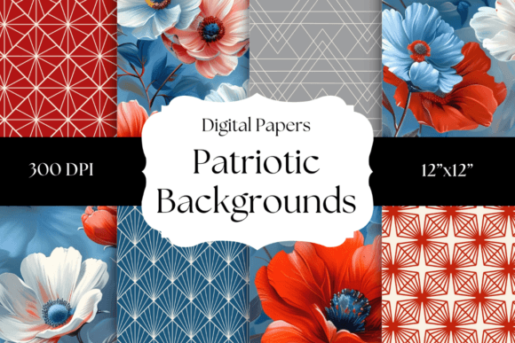 Patriotic Background Pattern Set 1: Design Assets for Every Occasion