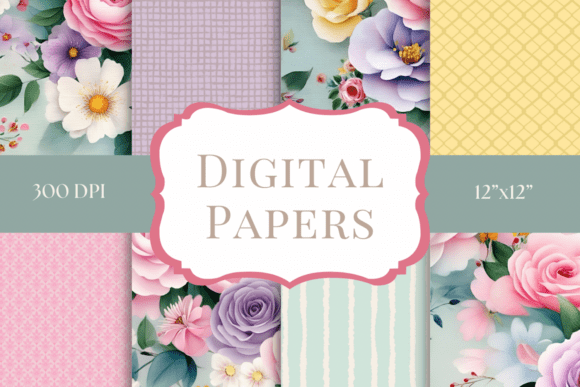 Spring Pastel Floral Digital Papers: A Guide to Soft, Vintage-Inspired Design