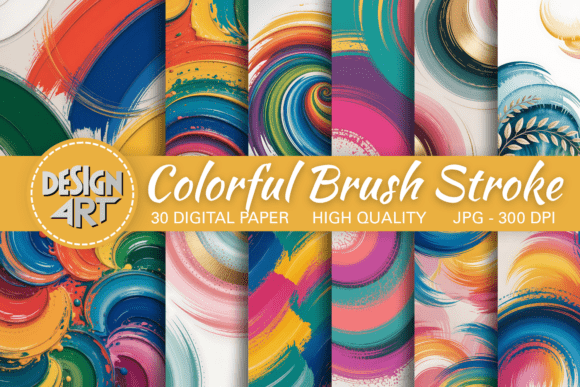 Unleash Vibrant Creativity with Colorful Brush Stroke Backgrounds