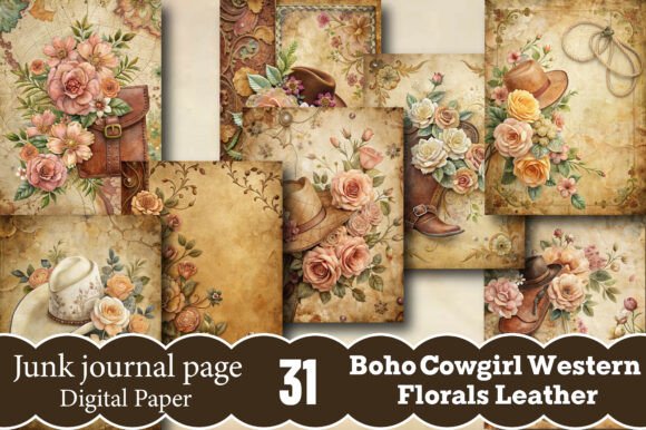Unleashing Rustic Charm with Boho Cowgirl Western Florals Leather