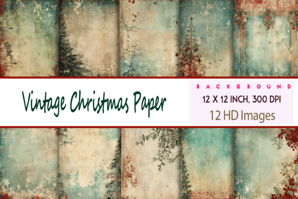 Vintage Christmas Paper: Nostalgic Charm for Modern Design