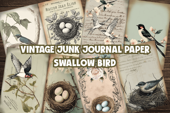 Vintage Junk Journal Bird Swallow: A Designer's Guide