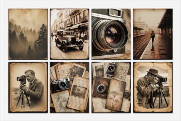 Vintage Photography Ephemera Papers: A Timeless Design Asset