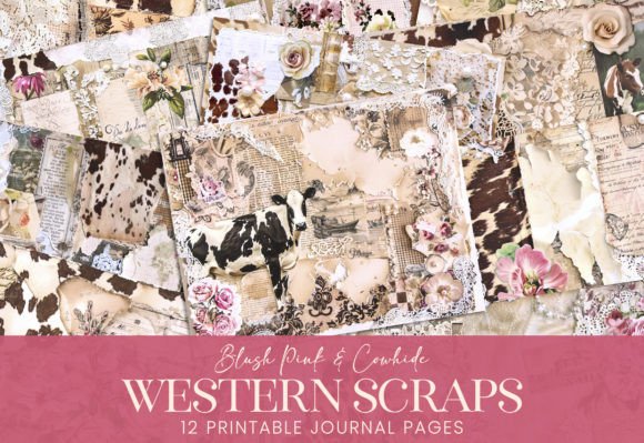 Western Scraps Cowhide Pattern Sampler: A Guide to Rustic Floral Design